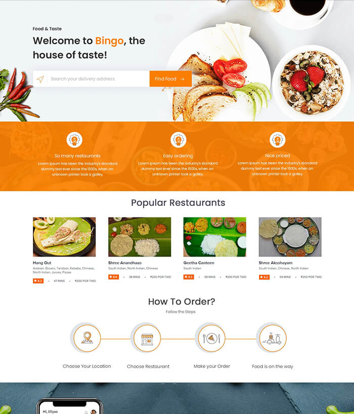 Online Ordering ecommerce Software System App